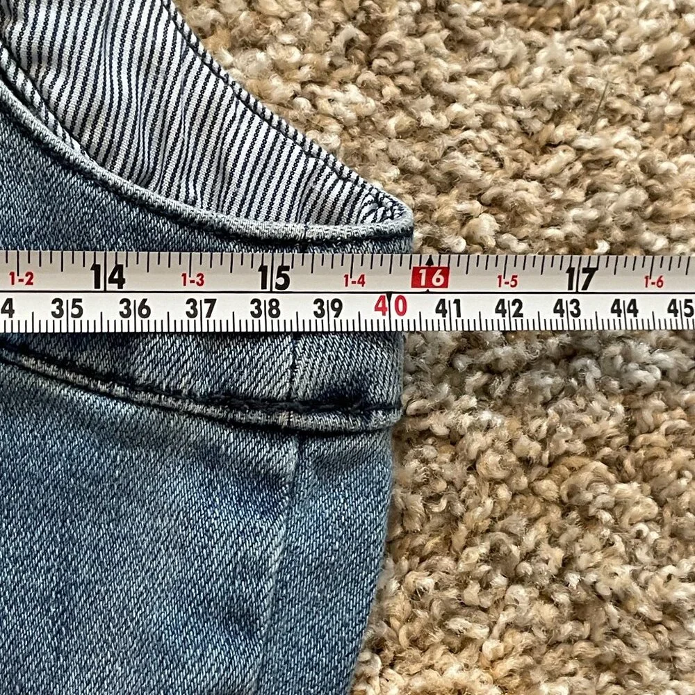 Anthropologie Pilcro and the Letterpress Denim Overall Jumpsuit Size 8 - Picture 6 of 13